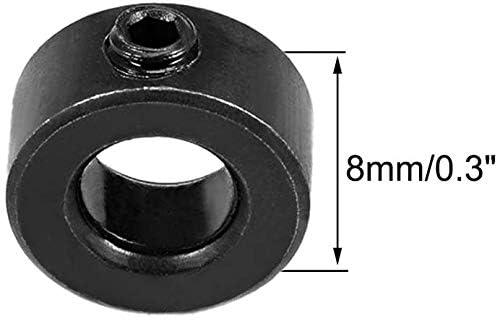 Utoolmart 2Pcs 8mm Drill Dowel Stop - Black Oxide Carbon Steel Depth Holder with Set Screw for Woodworking & Cabinet Making - Perfect for Precise Drilling in DIY Projects and Professional Carpentry