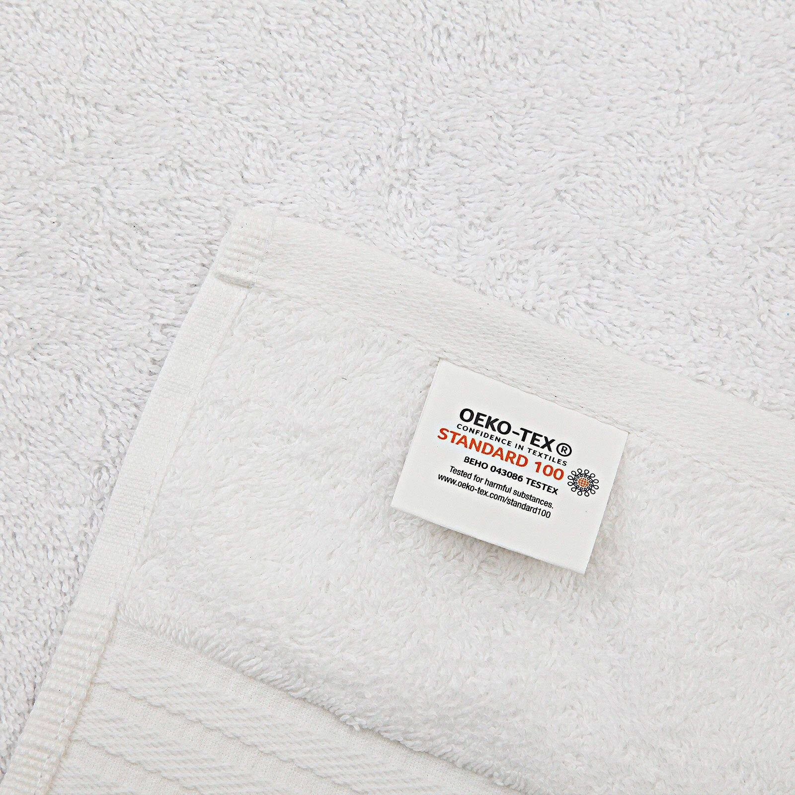 Premium 4-Piece Cotton Bath Towel Set - Ultra Soft & Absorbent - White - Perfect for Spa, Bathroom & Beach Use