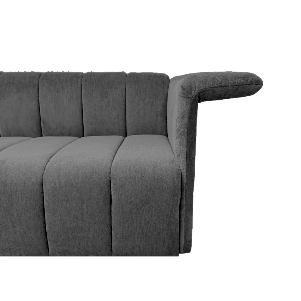 Luxury Marlon Velvet Chaise Sectional Sofa - Modern Upholstered Living Room Furniture for Small Spaces | Perfect for Apartments, Lofts & Home Theater Seating