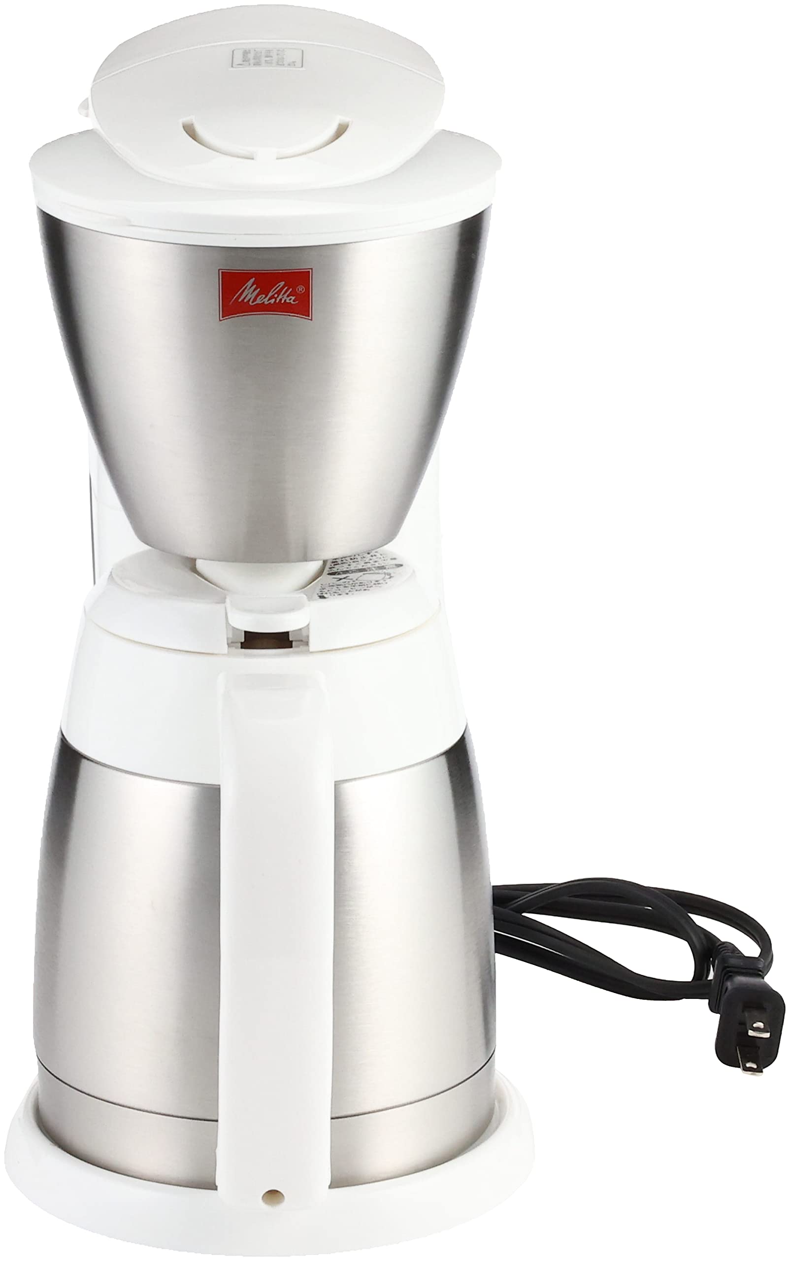 Melitta NOAR 5-Cup White Coffee Maker - Compact Drip Coffee Machine for Home & Office - Perfect for Small Kitchens, Desks & Travel Use