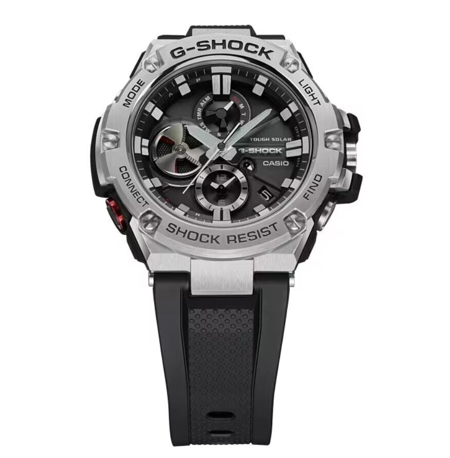 G-Shock GSTB100-1A Analog Digital Men's Watch - Black Dial, Stainless Steel Case & Band - Shock Resistant, Waterproof - Perfect for Outdoor Sports, Work & Everyday Wear