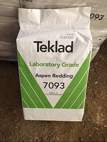 Harlan Tekland Envigo Aspen Bedding for Small Animals - Natural Wood Shavings for Hamsters, Guinea Pigs & Rabbits - Lab-Grade Pet Bedding #7093 - Perfect for Cages, Hutches & Nesting Areas
