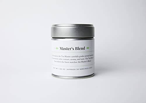 Premium Japanese Matcha Green Tea Powder - Ceremonial Grade, Master's Blend - 30g (1.06oz) - Authentic Uji Matcha for Tea Ceremonies, Lattes & Baking