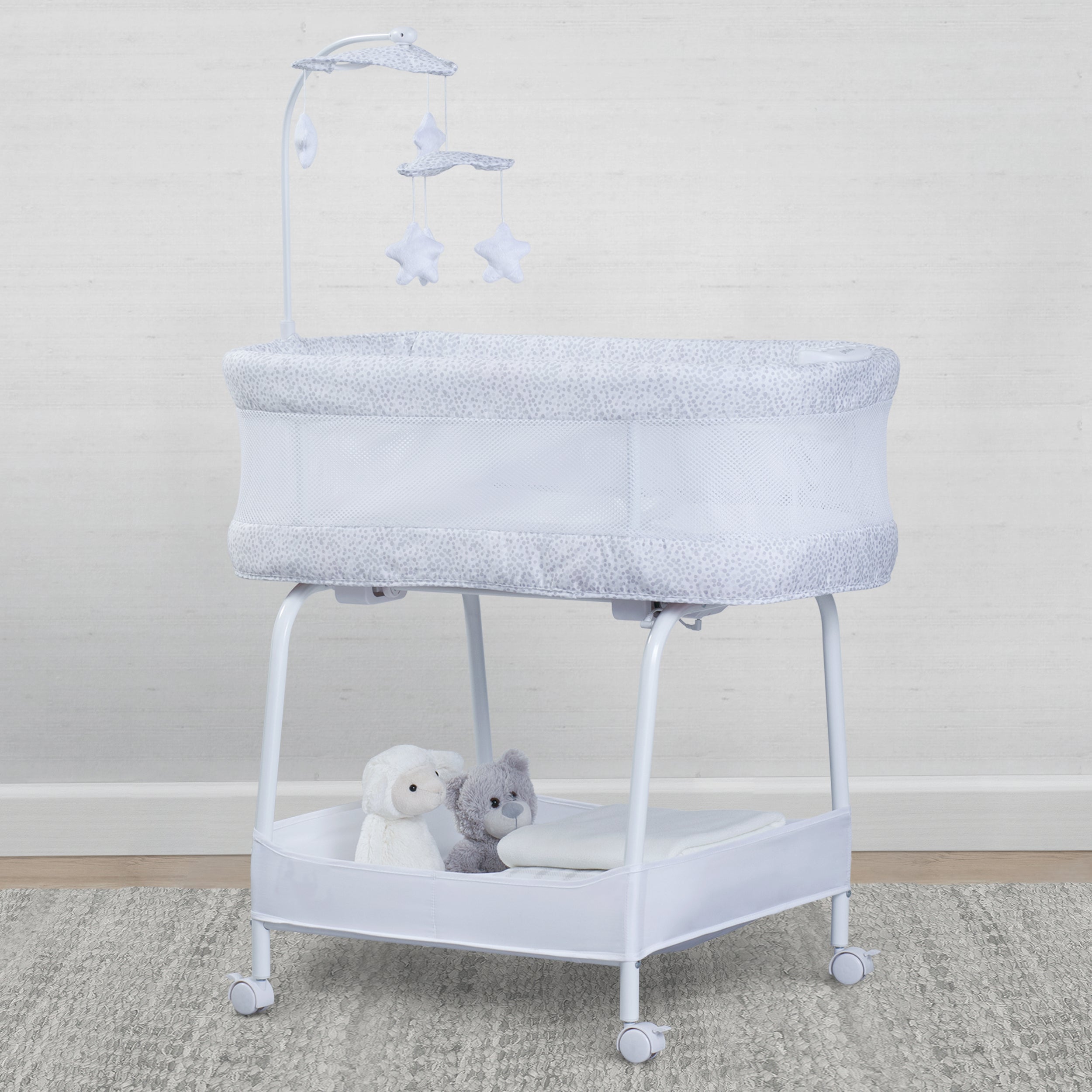 SmartSleep Auto Glide Bluetooth Bassinet for Babies - Soothing Motion & Sound Machine for Nursery, Bedroom & Travel Use