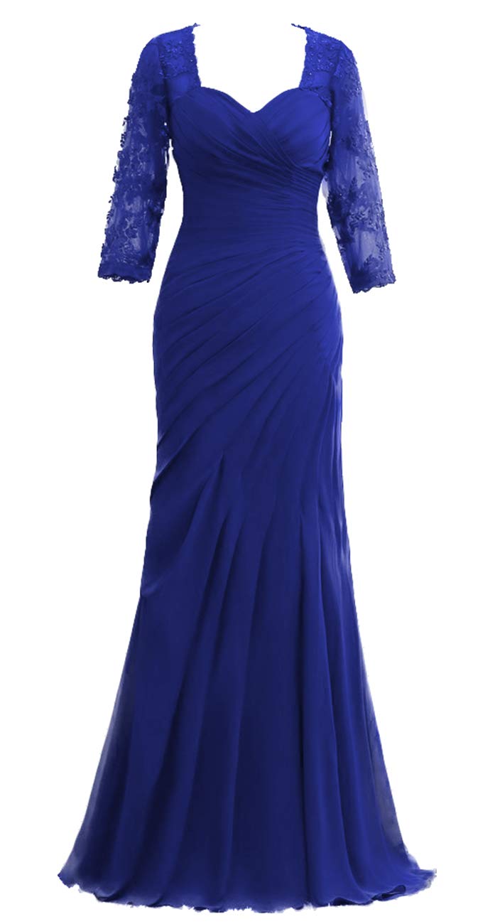 Elegant Long Sleeve Mother of The Bride Dresses - Formal Chiffon Evening Gowns for Wedding Guests | Perfect for Weddings, Galas & Special Occasions