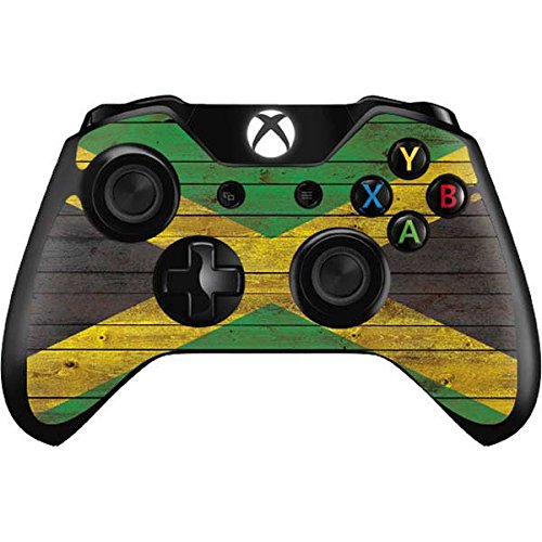 Skinit Jamaican Flag Dark Wood Decal Skin for Xbox One Controller - Durable Vinyl Gaming Skin for Enhanced Grip & Protection - Perfect for Gaming Enthusiasts & Collectors