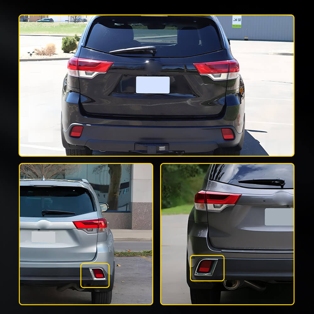 2014-2019 Toyota Highlander Rear Bumper Reflector Set - Left & Right Side Replacement Parts for Enhanced Night Visibility & Safety Driving