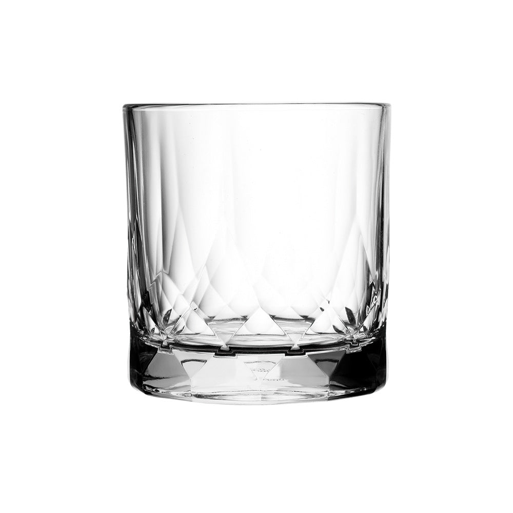 Premium Salute Double Rock Whiskey Glasses Set of 4 - 350ml Crystal Clear Old Fashioned Drinking Glasses for Bourbon, Scotch & Cocktails - Perfect for Home Bar, Gifts & Entertaining