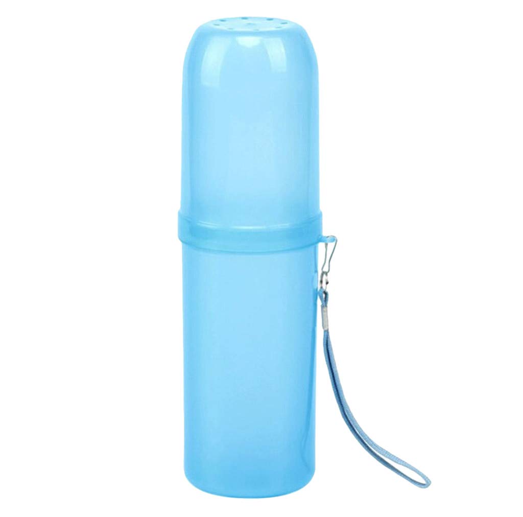 Portable Travel Toothbrush Holder with Toothpaste Storage - Waterproof Plastic Organizer Box for Bathroom, Camping & Home Organization
