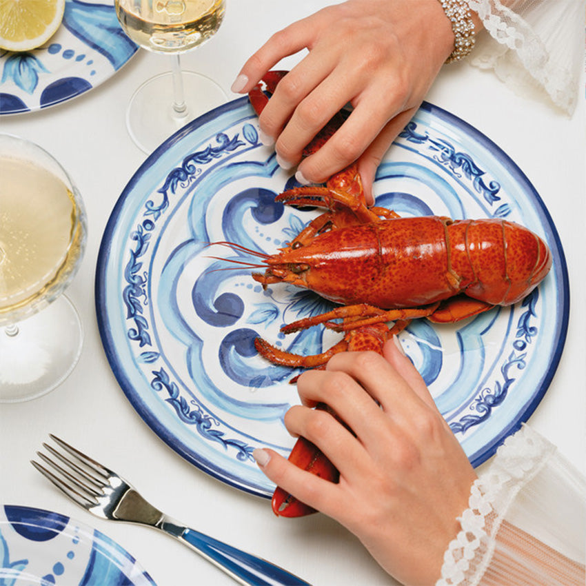 Guzzini Blues Plate - Premium Italian Dinnerware Set for Modern Dining | Elegant Ceramic Plates for Restaurants, Home Kitchen & Special Occasions
