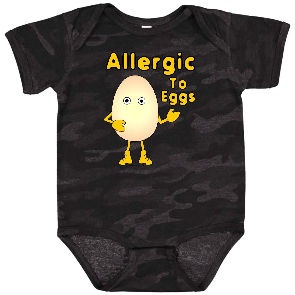 Allergic to Eggs Baby Bodysuit - Cute & Comfortable Infant Onesie for Egg Allergy Awareness - Perfect for Newborns, Toddlers & Photo Shoots