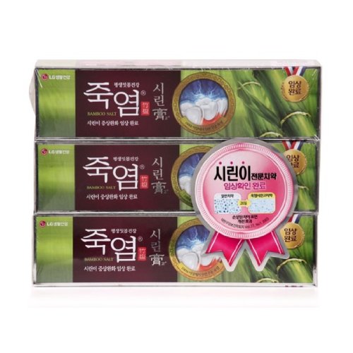 LG Shiringo Bamboo Salt Toothpaste for Sensitive Teeth - 120g (4.23oz) x 3 Pack | Whitening & Gum Care | Gentle Relief for Tooth Sensitivity | Perfect for Daily Oral Hygiene & Travel