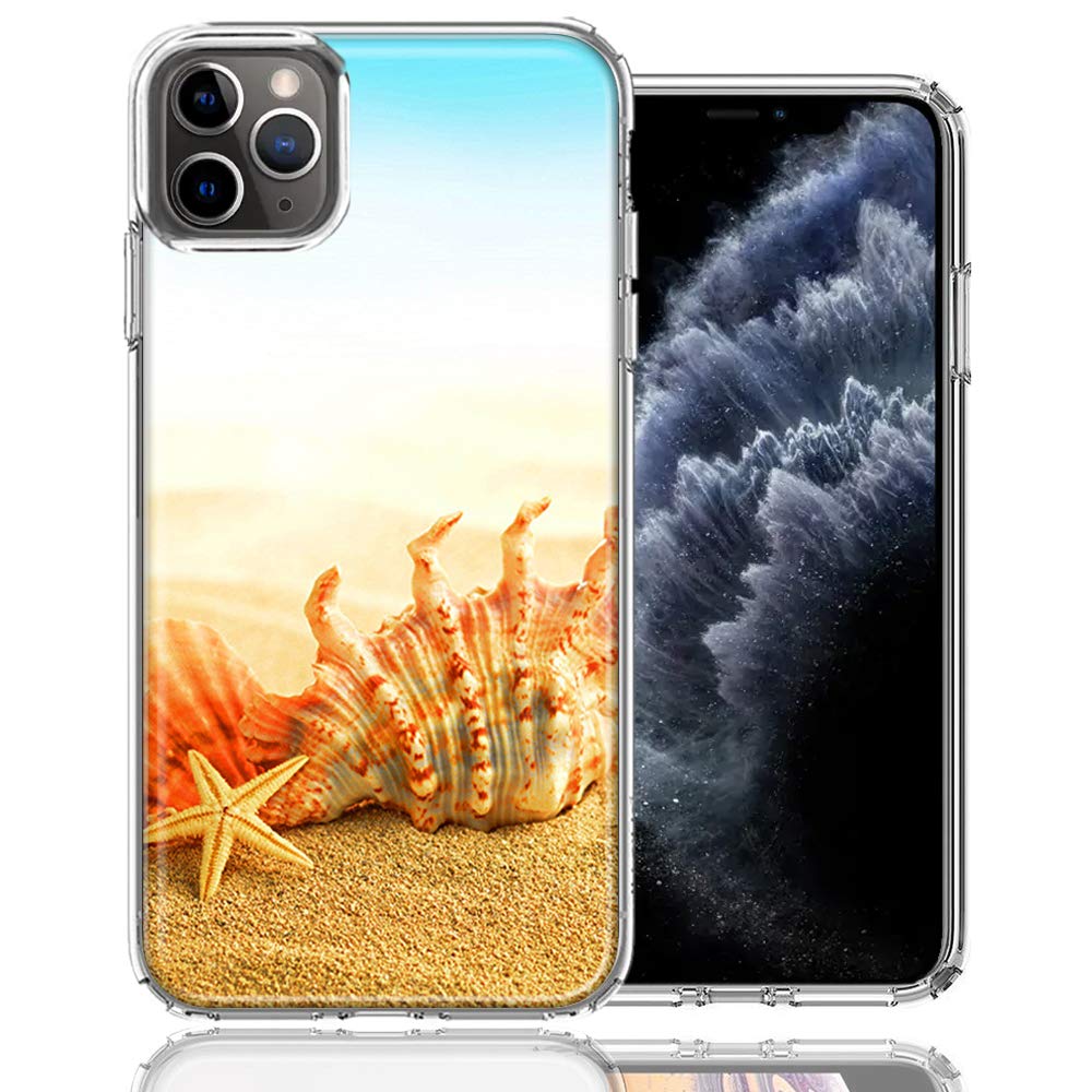 Premium Double Layer Beach Shell Design Phone Case for Apple iPhone 12 Pro & iPhone 12 - Shockproof Protection for Outdoor & Vacation Use