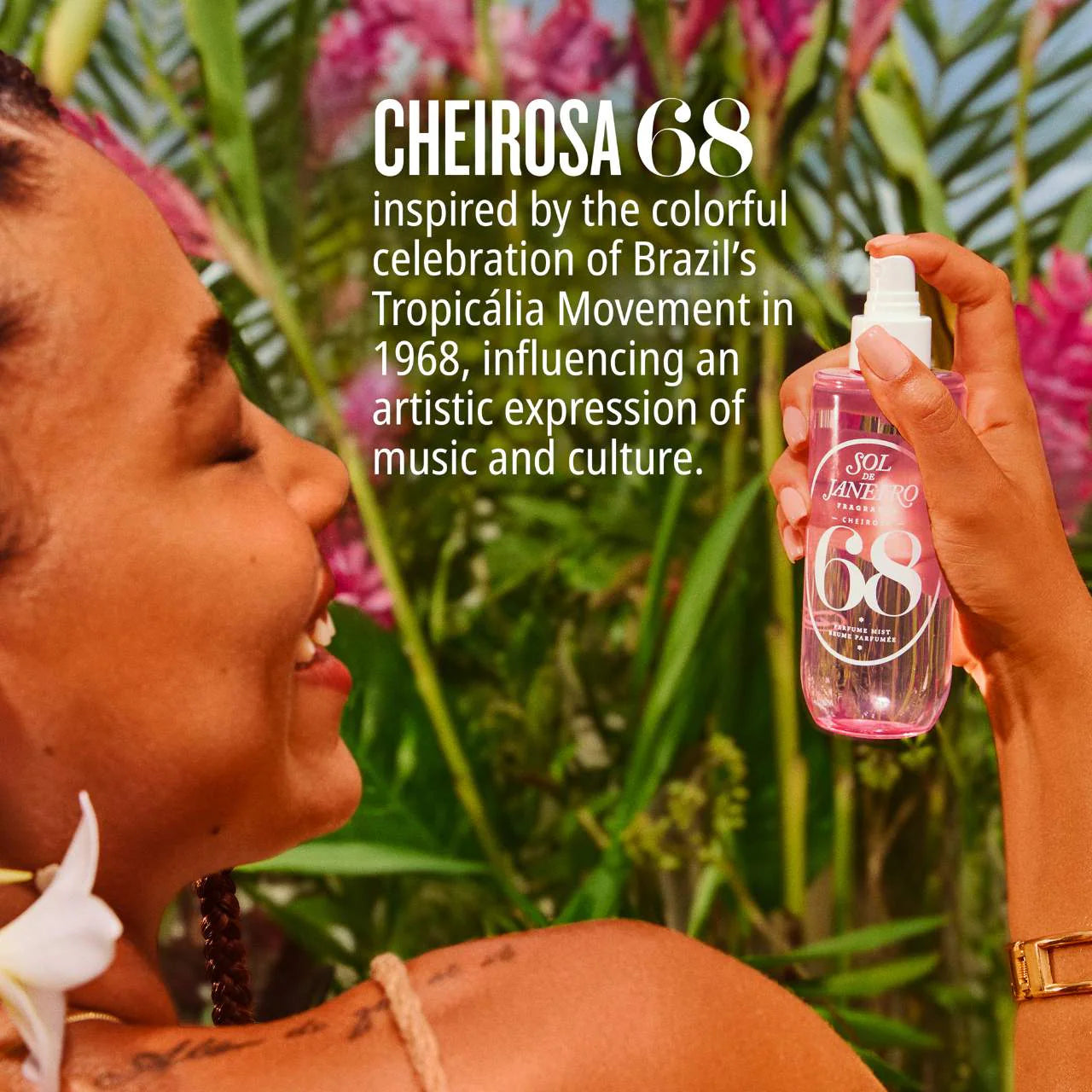 Sol de Janeiro Cheirosa 68 Beija Flor Fragrance Mist - Long-Lasting Hair & Body Perfume for Women | Tropical Floral Scent for Daily Use, Beach Days & Special Occasions