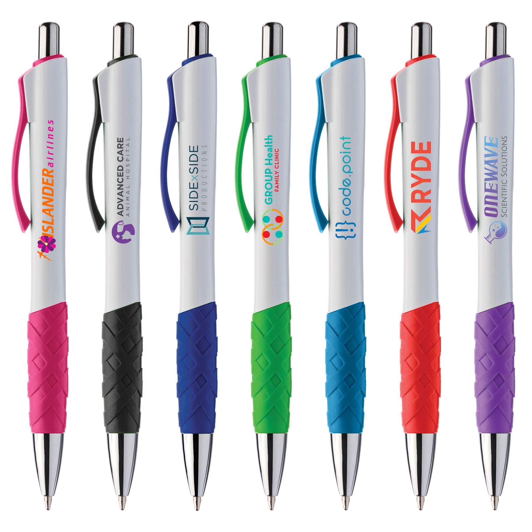 Custom Printed Pens - Delano ColorJet Full Color Logo Pens - Bulk 250pcs for $0.89 Each - Personalized Promotional Pens for Business Gifts, Trade Shows & Office Supplies