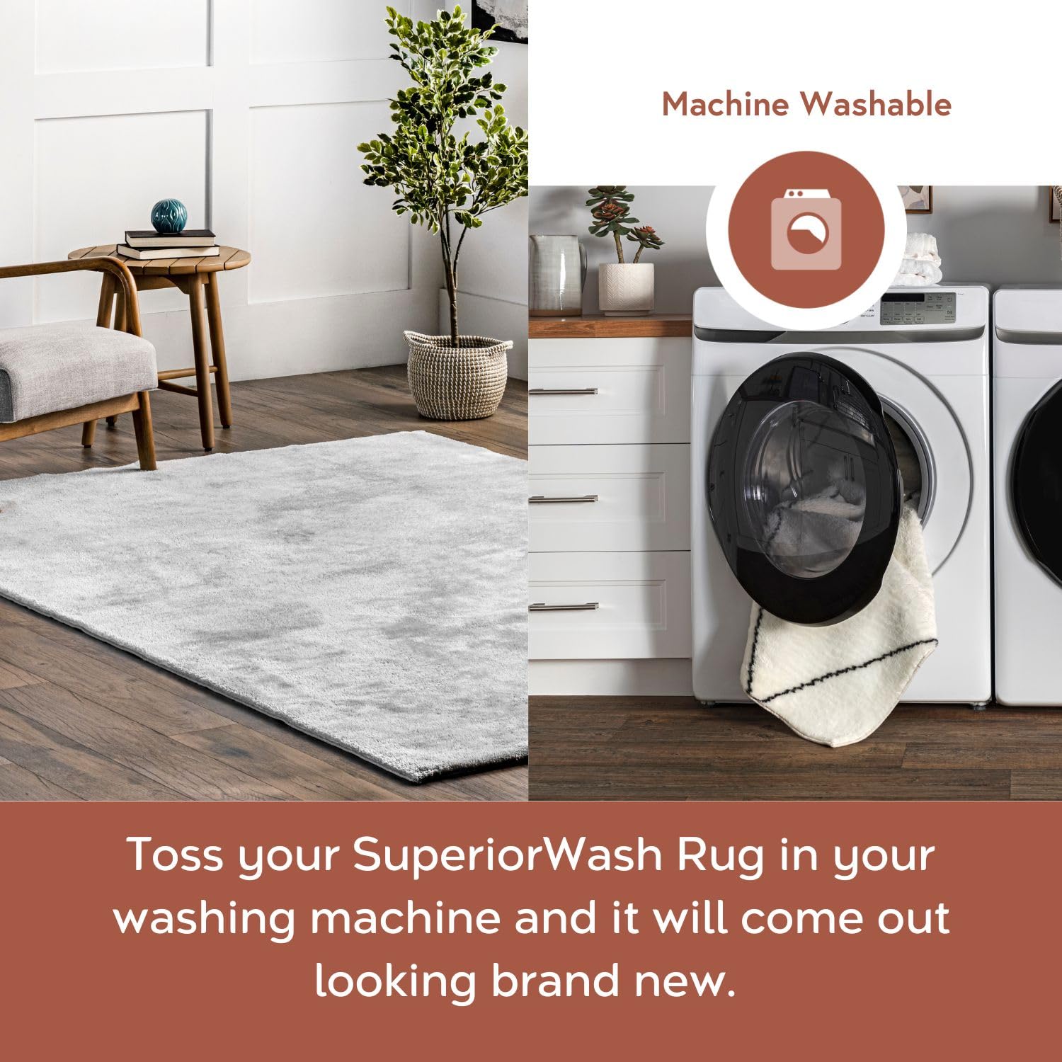 nuLOOM 2' x 10' Cozy Plush SuperiorWash Area Rug - Machine Washable, Non-Slip, Soft Fluffy Shag Carpet for Living Room, Bedroom, Kids Room & Nursery - Home Decor in Loni Light Grey | Perfect for Cozy Spaces, Family Gatherings & Stylish Home Makeovers