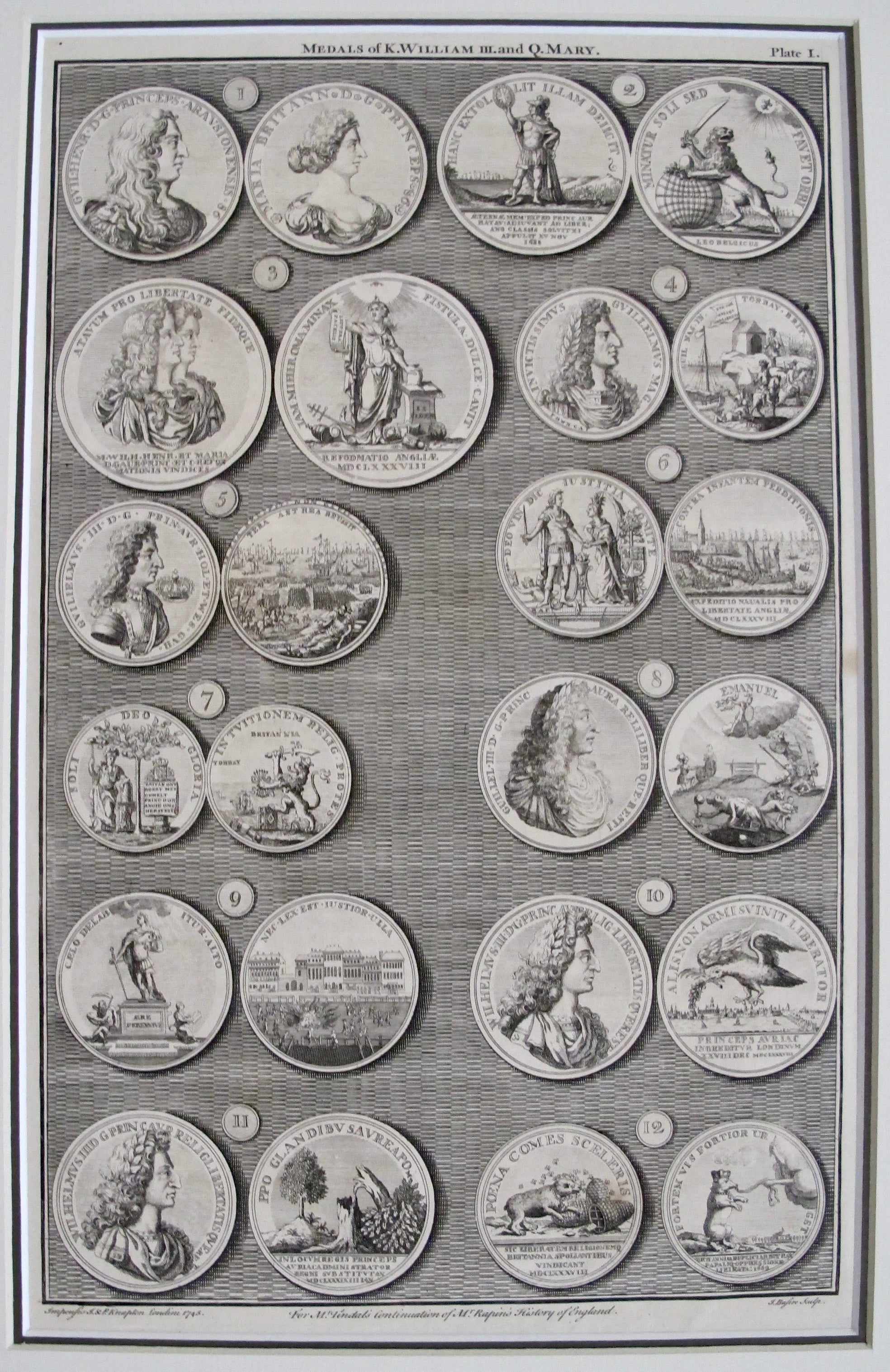 1745 British Regal Medals Set - Queen Anne & King George II Commemorative Coins (Matted, 2-Piece Collection) | Perfect for History Buffs, Coin Collectors & Royal Memorabilia Displays
