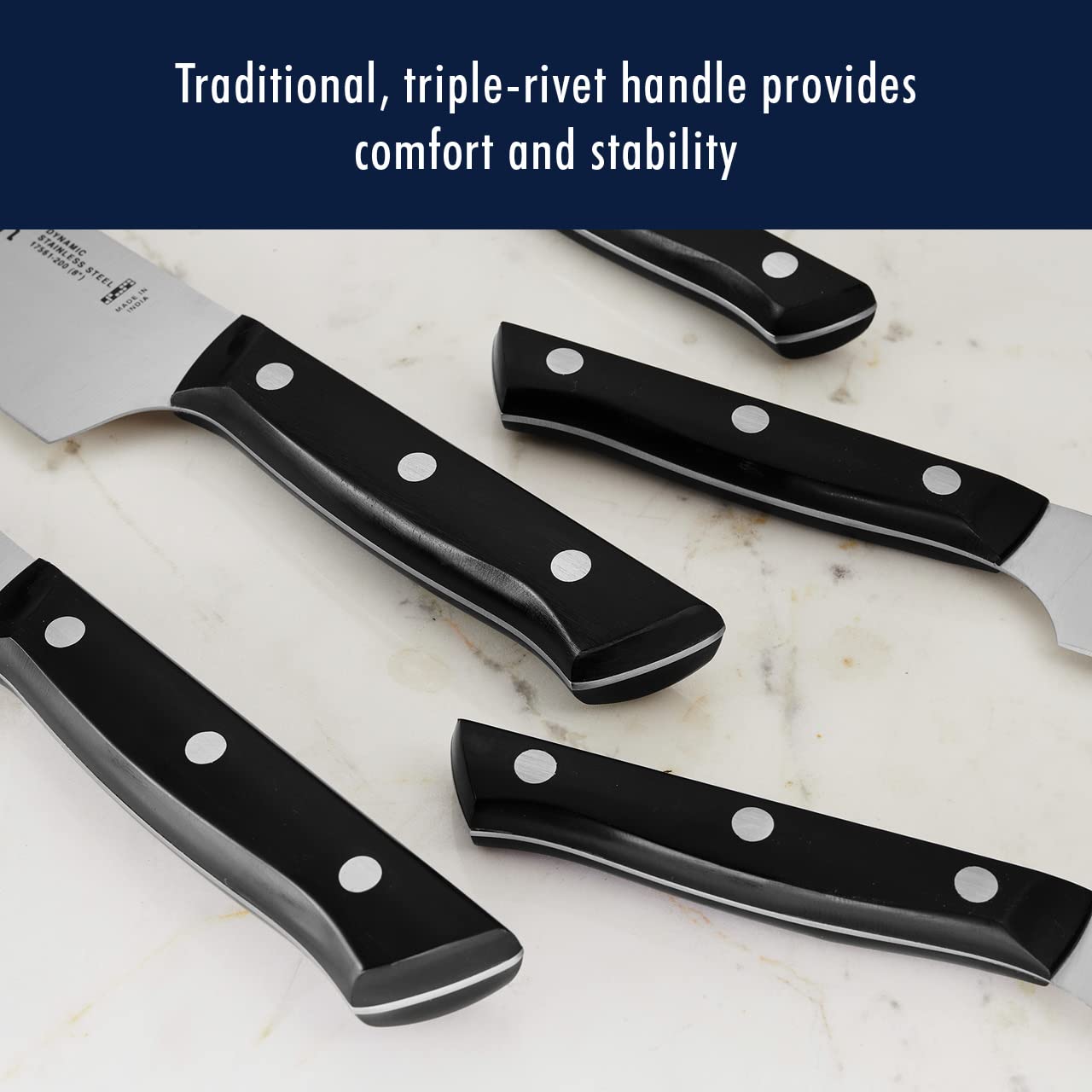 HENCKELS Dynamic 8-inch Razor-Sharp Bread Knife - German Engineered Stainless Steel Cake Knife with 100+ Years of Mastery - Perfect for Slicing Bread, Cakes, Pastries and Baked Goods