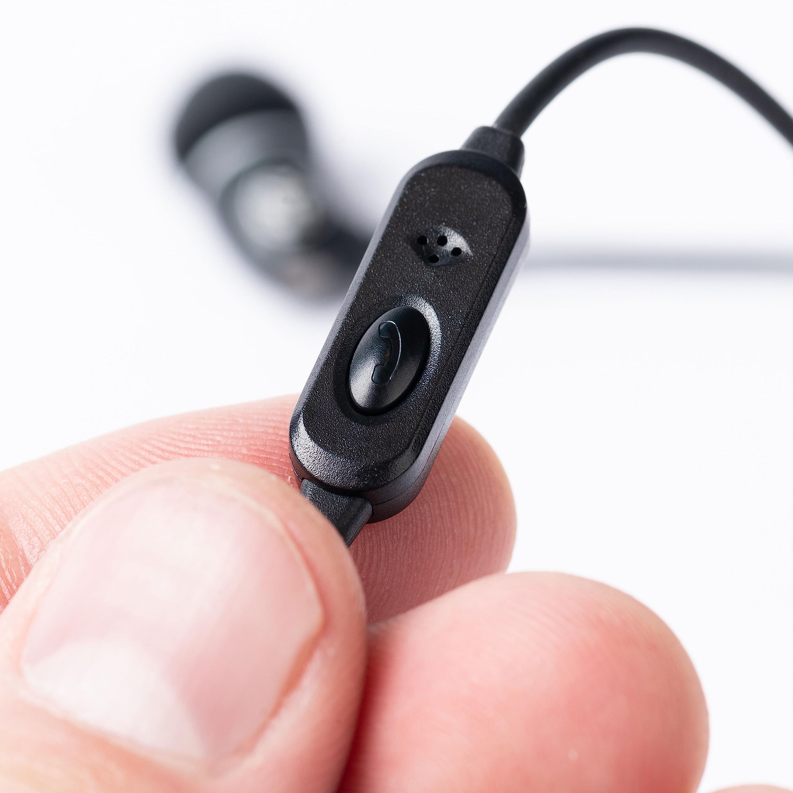 JLab J6MS JBuds Single Earbud - Stereo to Mono In-Ear Headset with Enterprise Mic & 3.5mm Jack (Black) | Perfect for Call Centers, Office Work & Single-Ear Listening