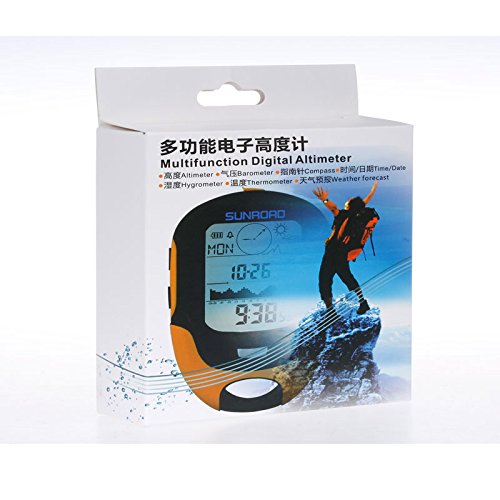 Digital Outdoor Watch with Barometer, Altimeter, Compass, Thermometer & Hygrometer - Weather Forecast & Flashlight for Hiking, Camping & Adventure Sports