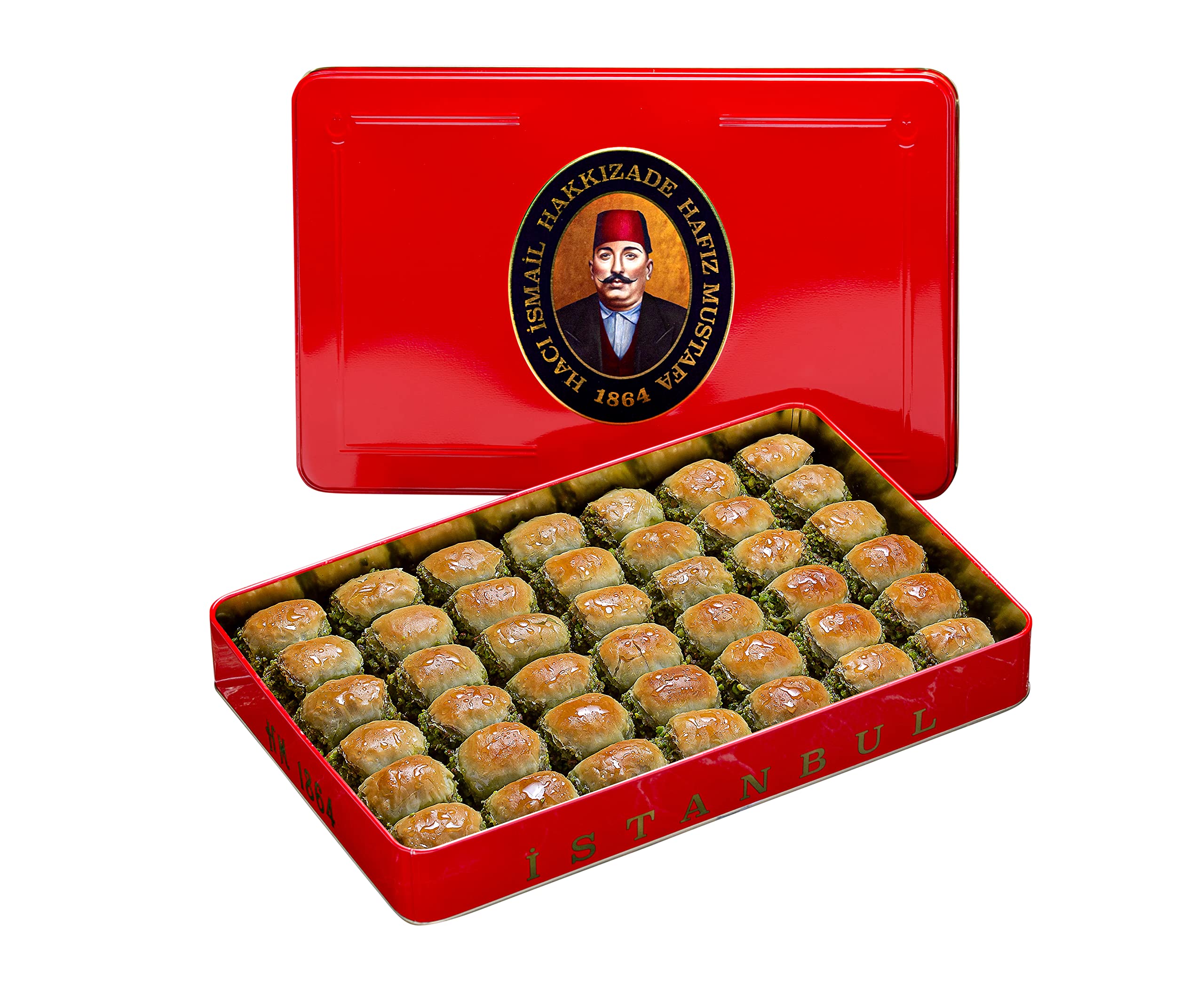 Hafiz Mustafa 1864 Istanbul Baklava Pastry Gift Box - Authentic Turkish Baklava Dessert with Fresh Phyllo Dough, Pistachios, Hazelnuts & Walnuts - Perfect for Birthdays, Christmas & Special Occasions | Gourmet Gift, Holiday Treats & Party Dessert Tray