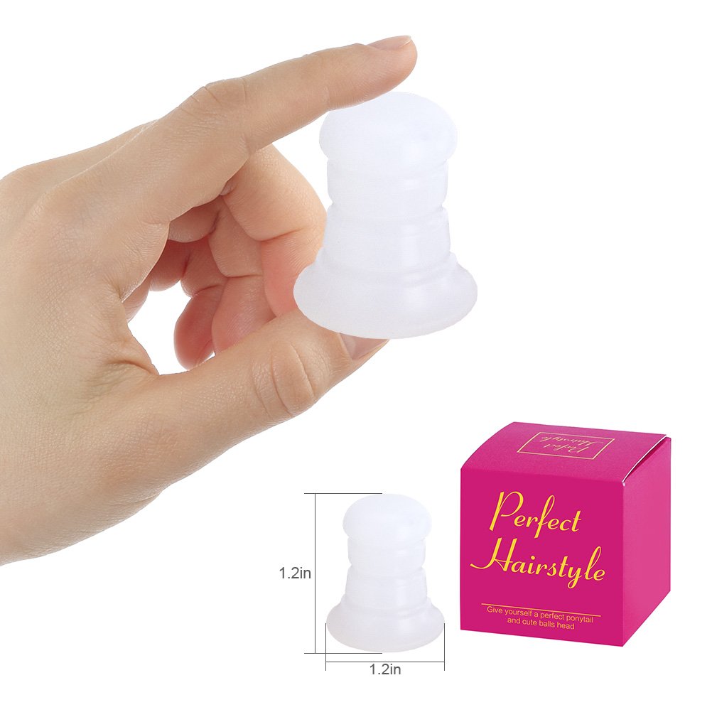 Crystal Clear Ponytail Holders & Volume Enhancer - Fashion Hair Bun Maker & Magic Styling Tool for Women & Girls - Perfect for Parties, Weddings, and Everyday Hairstyles