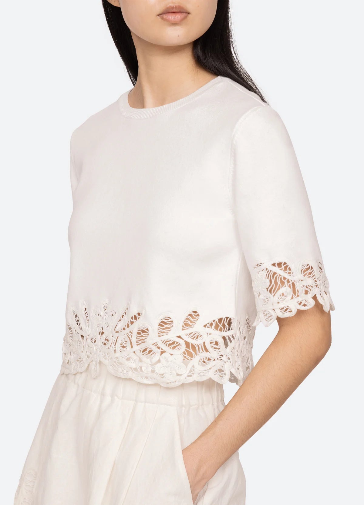 Elke Women's White Sweater - Soft Knit Pullover for Casual Wear & Winter Fashion