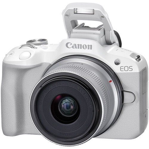 Canon EOS R50 Mirrorless Digital Camera with RF-S 18-45mm f/4.5-6.3 IS STM Lens (White) - Perfect for Vlogging, Travel Photography & Content Creation