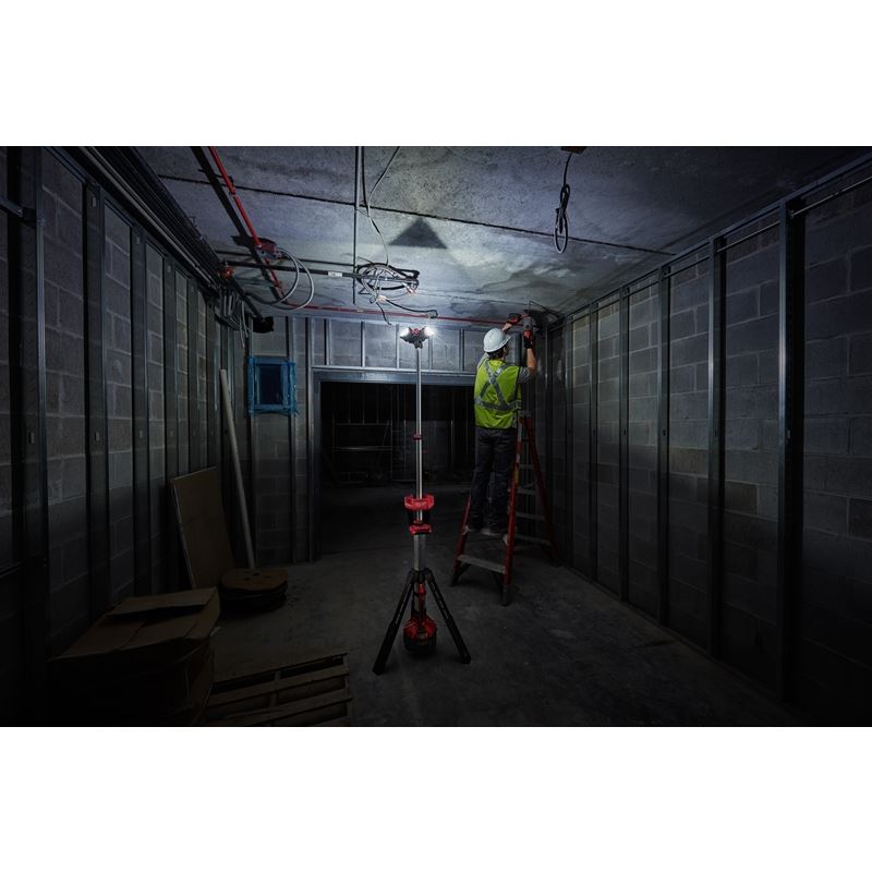 M18 18V Lithium-Ion Cordless ROCKET LED Tower Light (Tool Only) - Bright 2135 Lumens for Construction Sites, Emergency Lighting & Outdoor Work