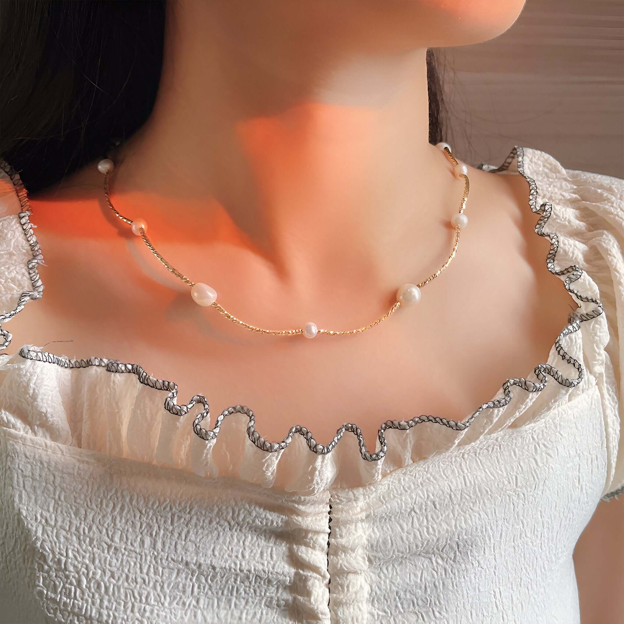Baroque Freshwater Pearl 2-Way Layered Wrap Bracelet for Women - Adjustable Double Strand Pearl Jewelry for Wedding, Party & Everyday Wear | LM849