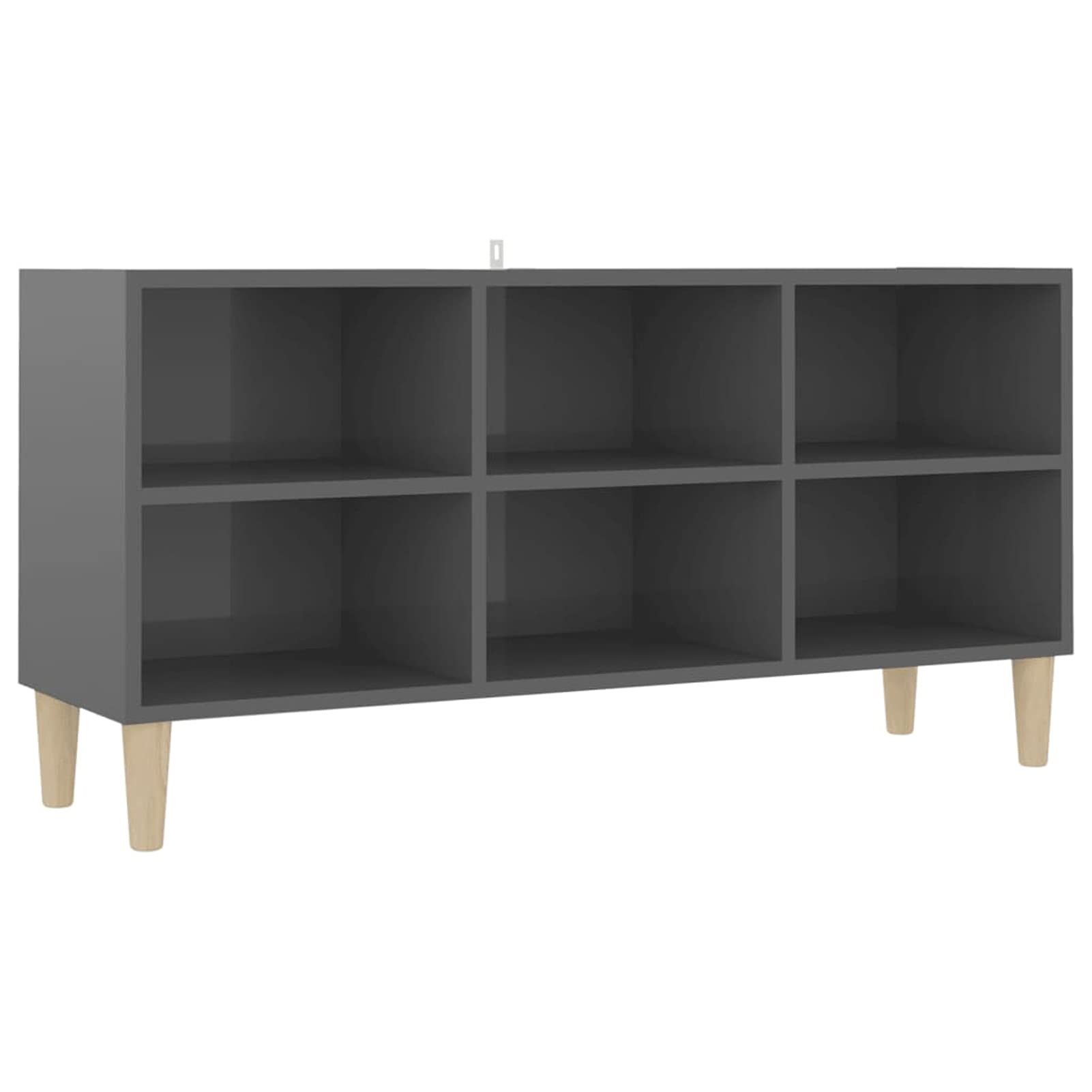 Modern TV Stand with Solid Wood Legs - Universal TV Media Console Cabinet 40.7