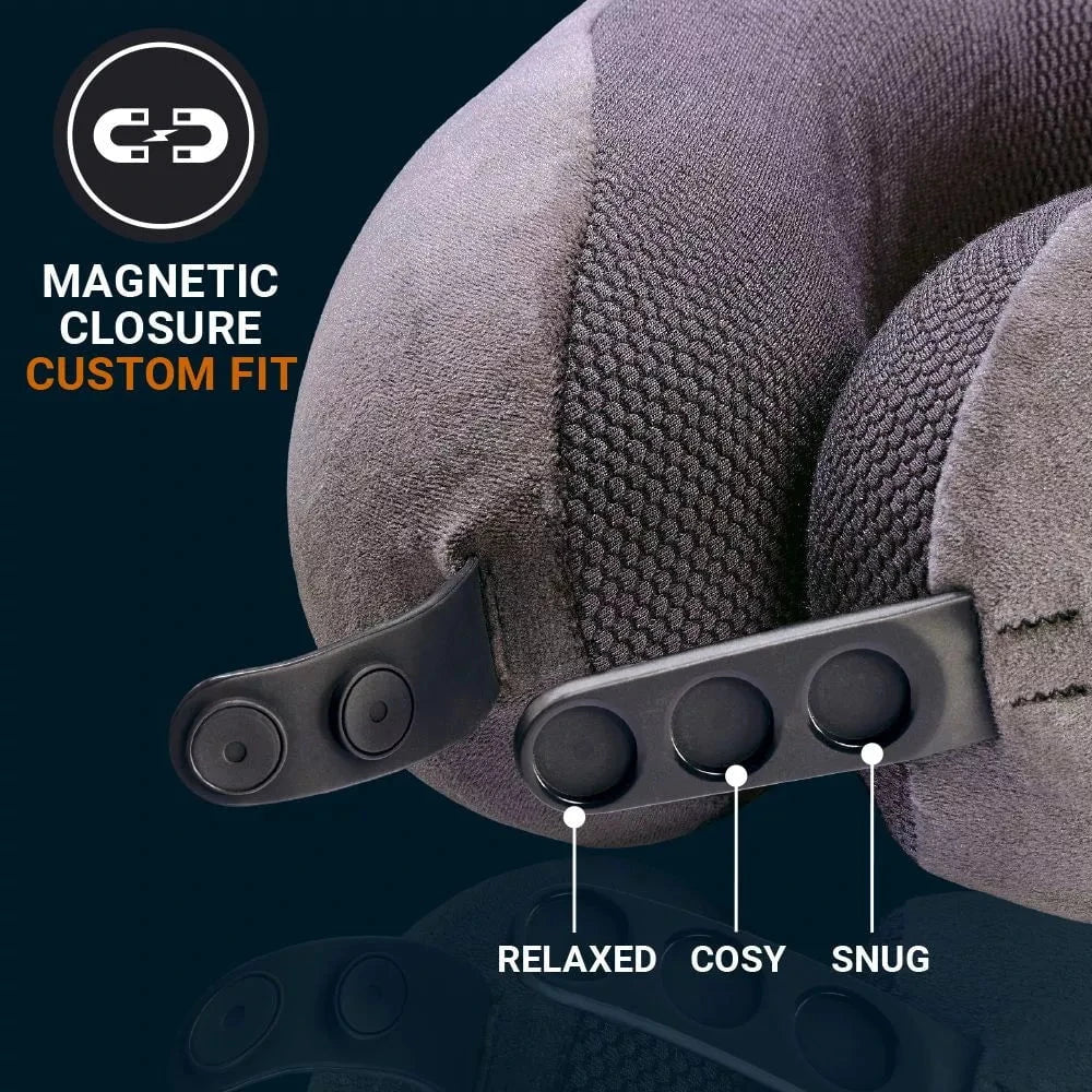 Go Travel Ultimate 3.0 Travel Pillow - Memory Foam Neck Pillow for Airplane, Car & Office - Ergonomic Support for Long Flights & Road Trips