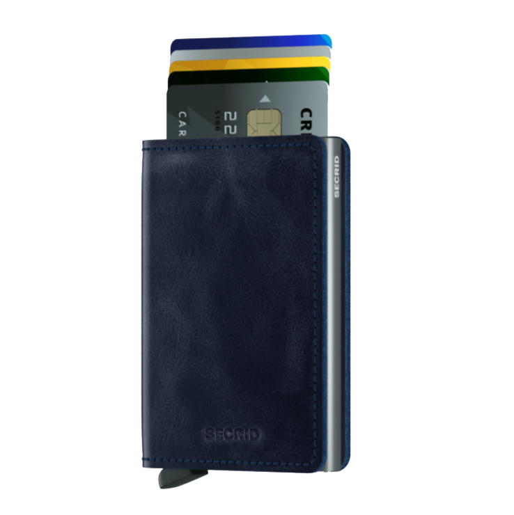 SECRID Slimwallet Vintage - RFID Blocking Leather Wallet for Men & Women | Compact & Stylish Card Holder for Everyday Use, Travel & Business