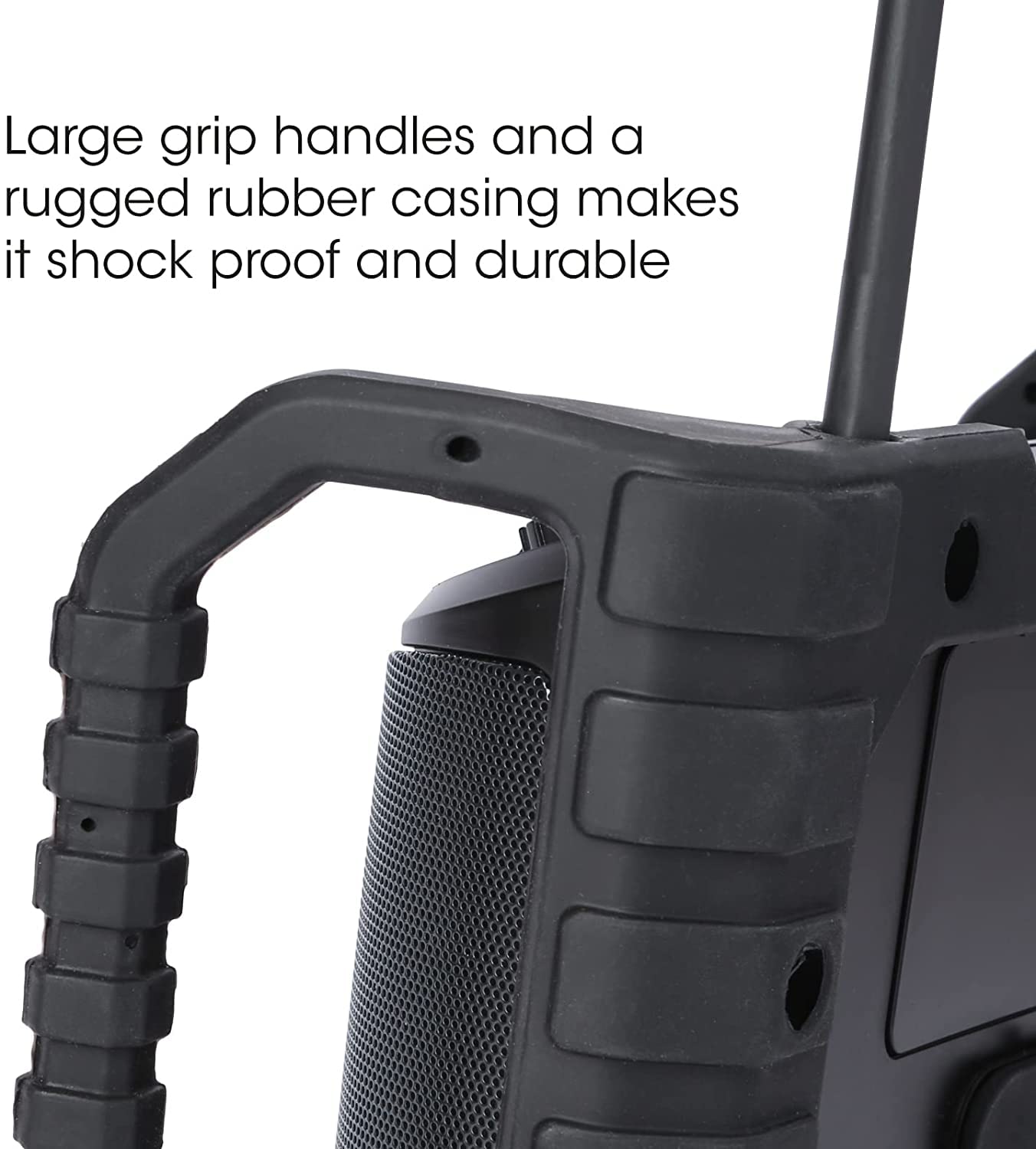 Labgear Rugged Water-Resistant Bluetooth Speaker with DAB/DAB+ & FM Radio | Portable Digital Radio with Stereo Sound, Large LED Display & USB Charging | Perfect for Construction Sites, Camping & Outdoor Adventures