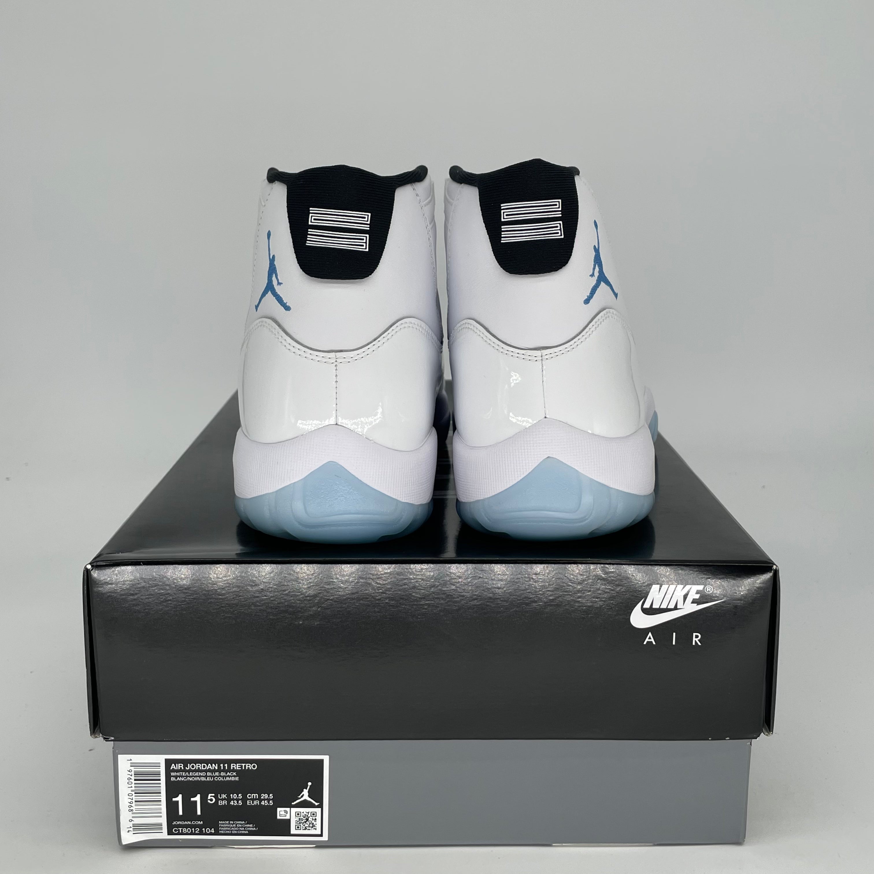 AIR JORDAN 11 LEGEND BLUE Men's Basketball Shoes Size 11.5 - White/Columbia Blue Retro Sneakers CT8012-104 | Perfect for Court Play, Streetwear & Sneaker Collectors