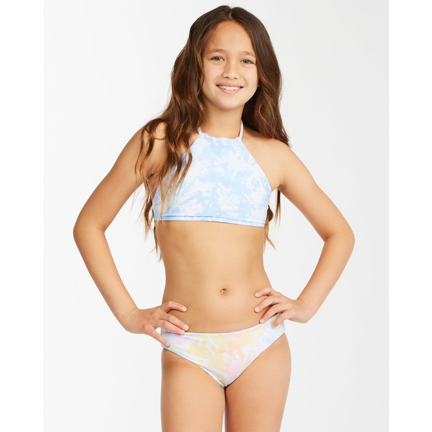 Billabong Rainbow Reversible High Neck Bikini Set - Women's Swimwear for Beach, Pool & Summer Vacation