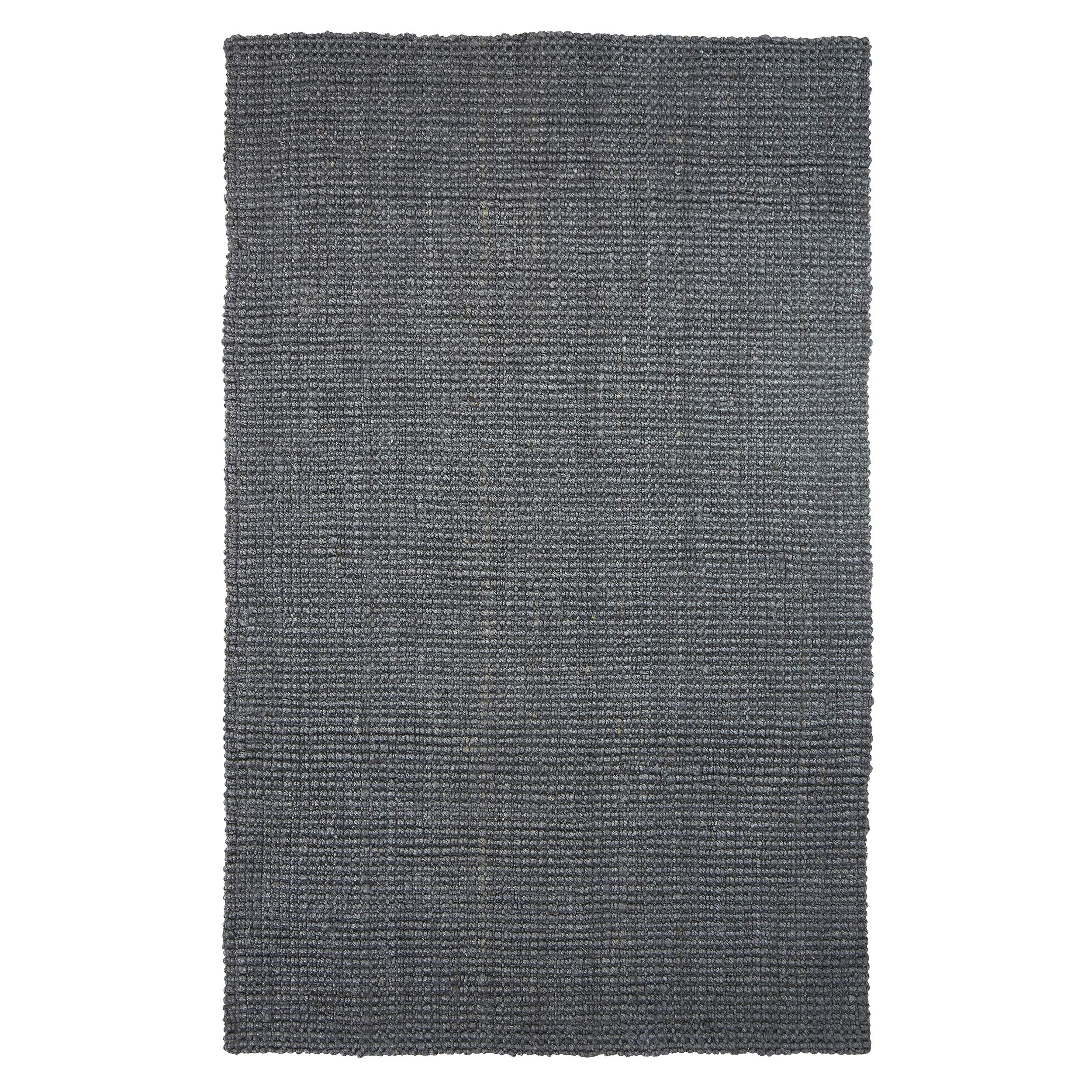 Premium Reversible Kula Jute Area Rug 3x5 Feet - Natural Charcoal Gray - Eco-Friendly Handwoven Floor Mat for Living Room, Bedroom & Home Decor
