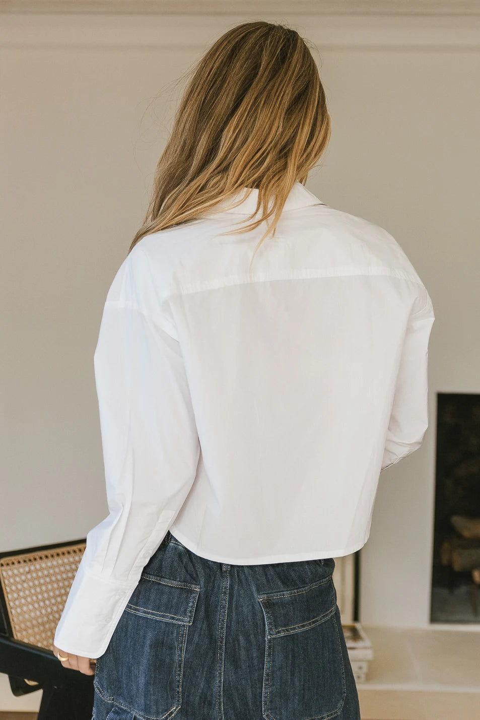 Neve Cropped Button Up Shirt for Women - Stylish & Comfortable Blouse for Casual & Office Wear - Final Sale