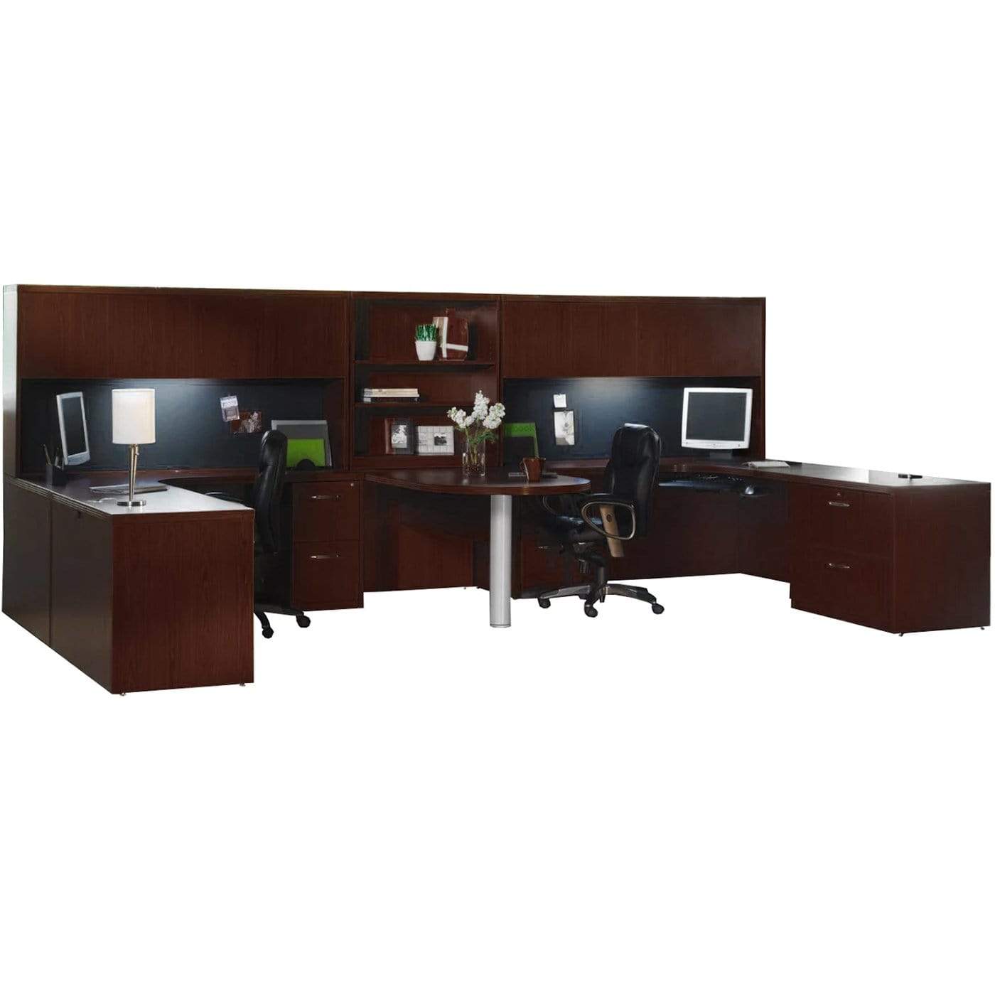 Safco Mayline Aberdeen Office Desk Set [AT18] - Premium Workstation for Home & Office - Ideal for Professionals, Students & Remote Workers