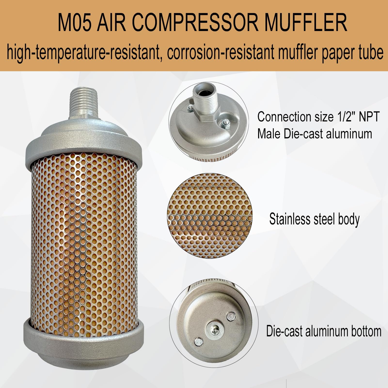 M05 Air Compressor Muffler 1/2