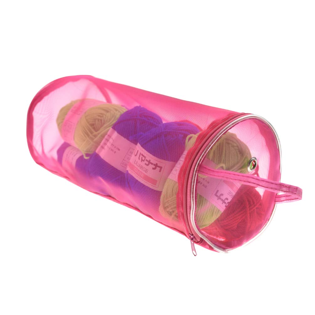 EXCEART Mesh Knitting Storage Bag - Yarn Organizer for Crochet Hooks & Needles, Portable Travel Tote for Wool Craft Supplies | Perfect for Knitting Projects, Crochet Storage & On-the-Go Crafters
