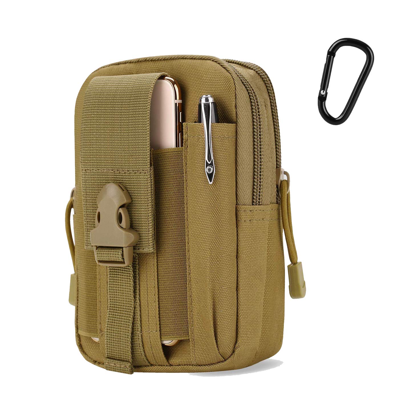 DOOVETER PHILEX Tactical Molle Pouch - EDC Utility Waist Bag for Men with Phone Holder & Belt Clip - Perfect for Outdoor, Hiking, Camping & Everyday Carry Gear Organization