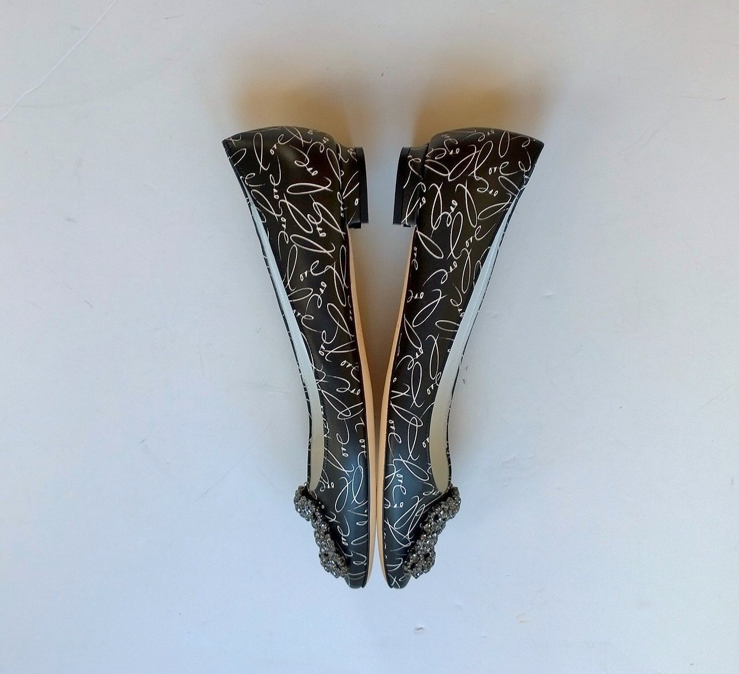 Manolo Blahnik Hangisi Black Printed Leather Pumps - Luxury Women's Dress Shoes for Weddings, Parties & Special Occasions