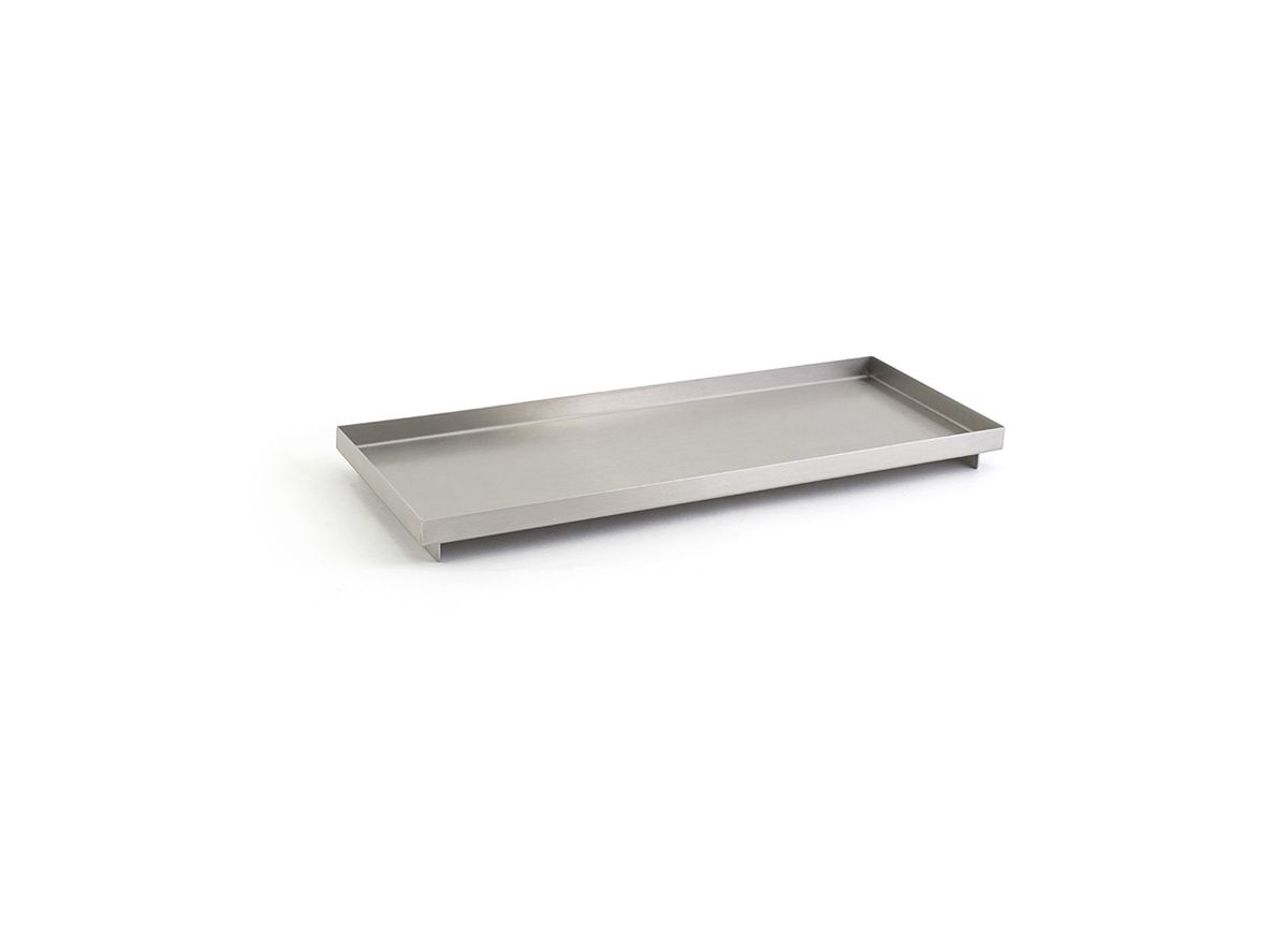 Premium Brushed Stainless Steel Serving Tray Set - 12.25