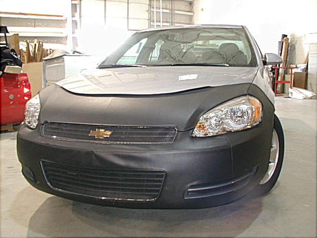 Lebra 2-Piece Front End Cover Black - Car Mask Bra for 2006-2013 CHEVROLET Chevy IMPALA Sedan | Paint Protection & Bug Shield for Highway Driving