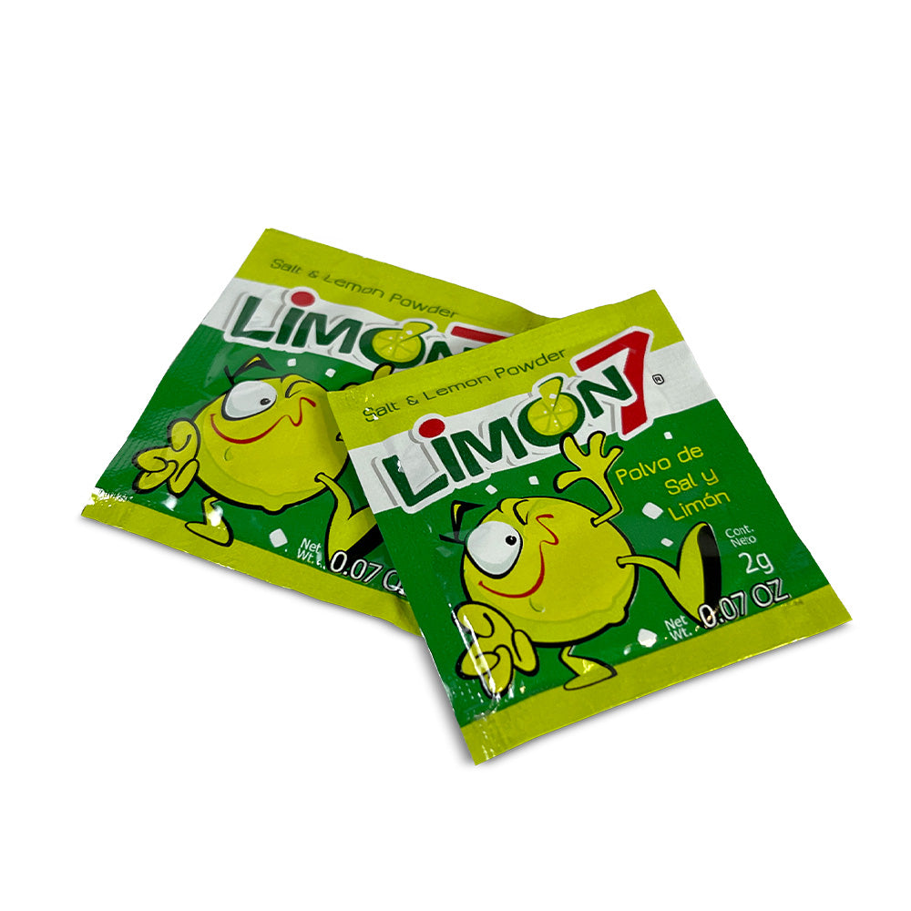 Dulces Anáhuac Limon7 Salt & Lemon Powder - 7oz (100 Count) | Tangy Mexican Candy for Snacking, Parties & Gift Baskets