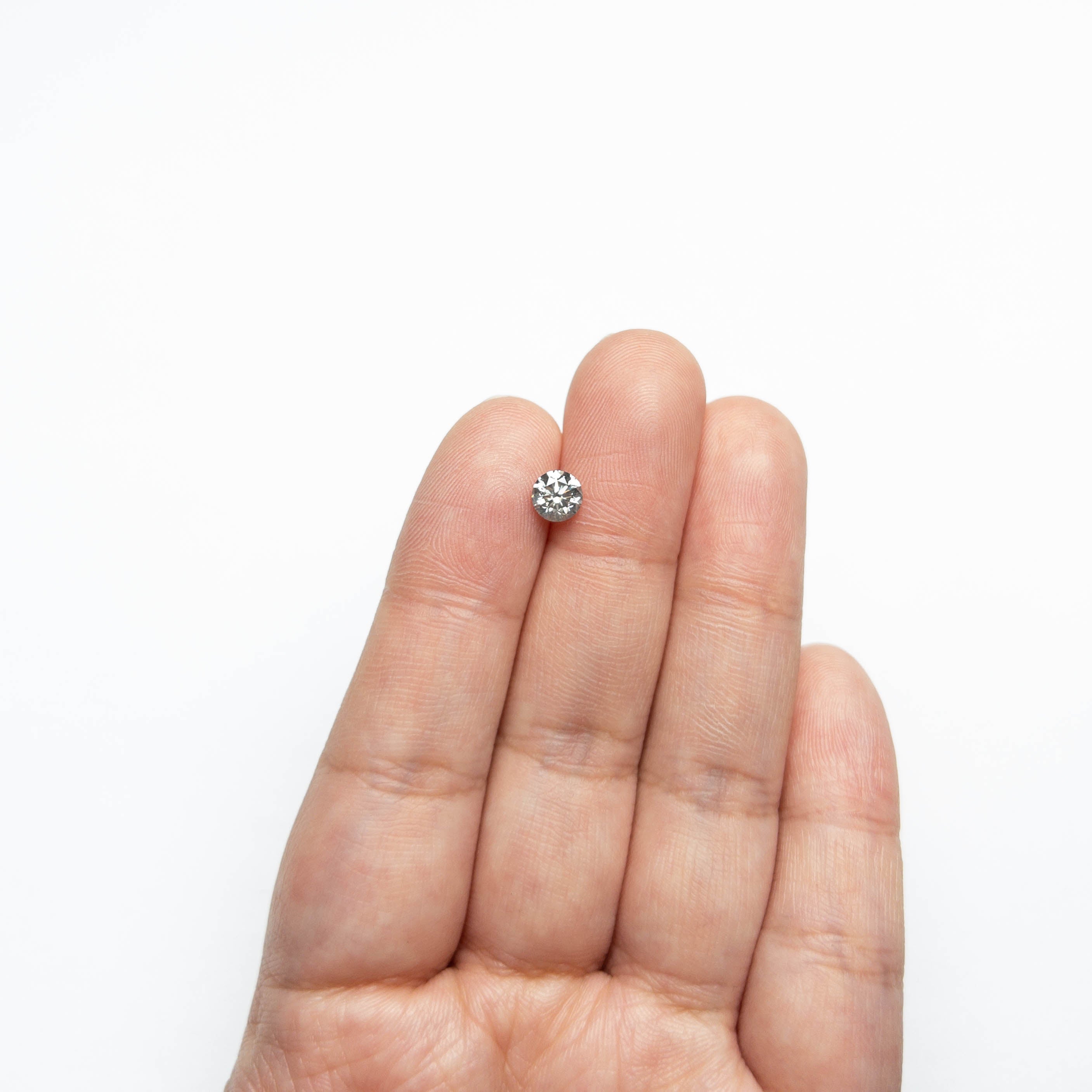 0.73ct Fancy Grey Round Brilliant Cut Diamond (5.40x5.43x3.67mm) - Loose Gemstone for Engagement Rings & Jewelry Making
