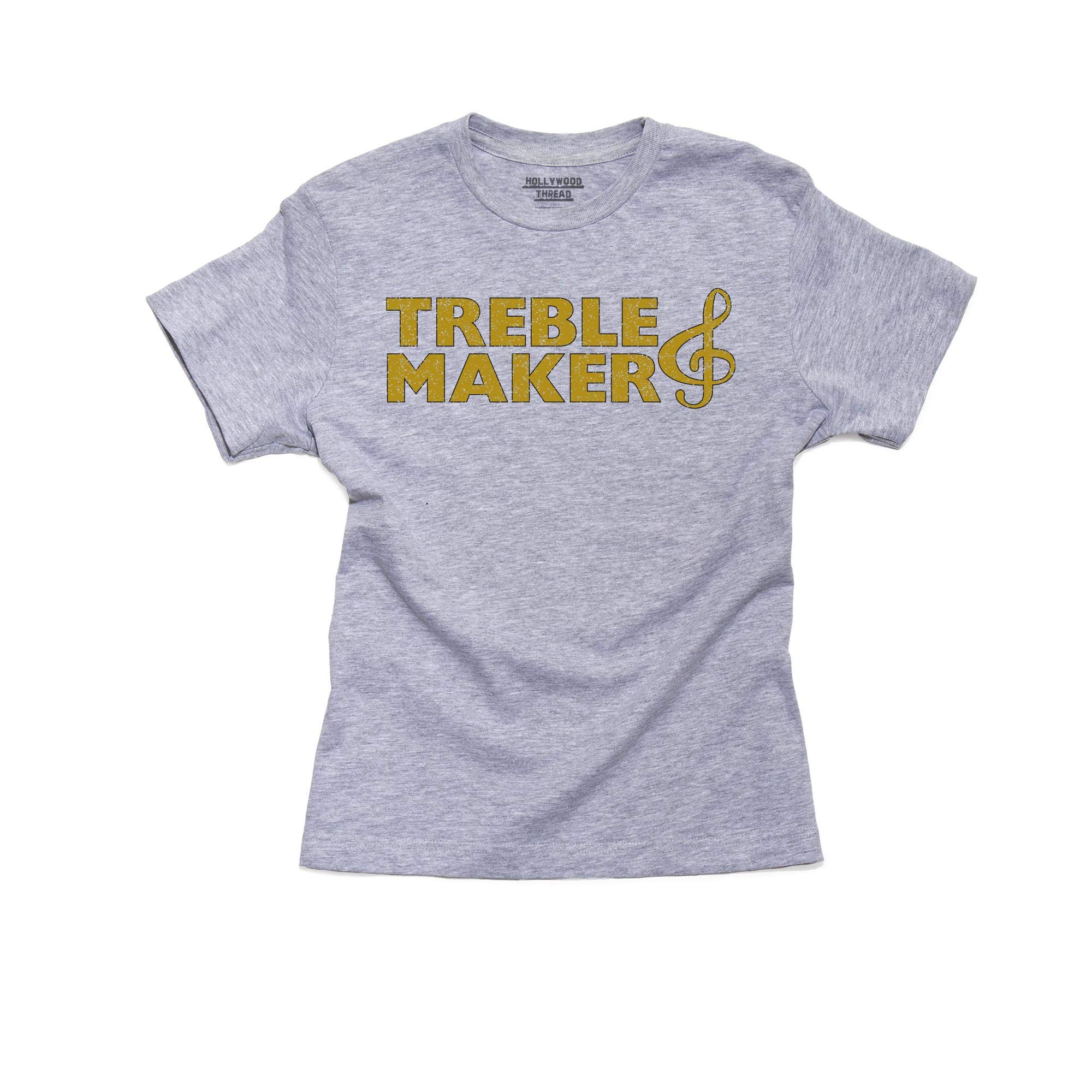 Treble Maker - Bright Yellow Large Print Music Cotton Youth T-Shirt | Fun Band Tee for Music Lovers & Performers | Perfect for Concerts, School Choir & Music Festivals