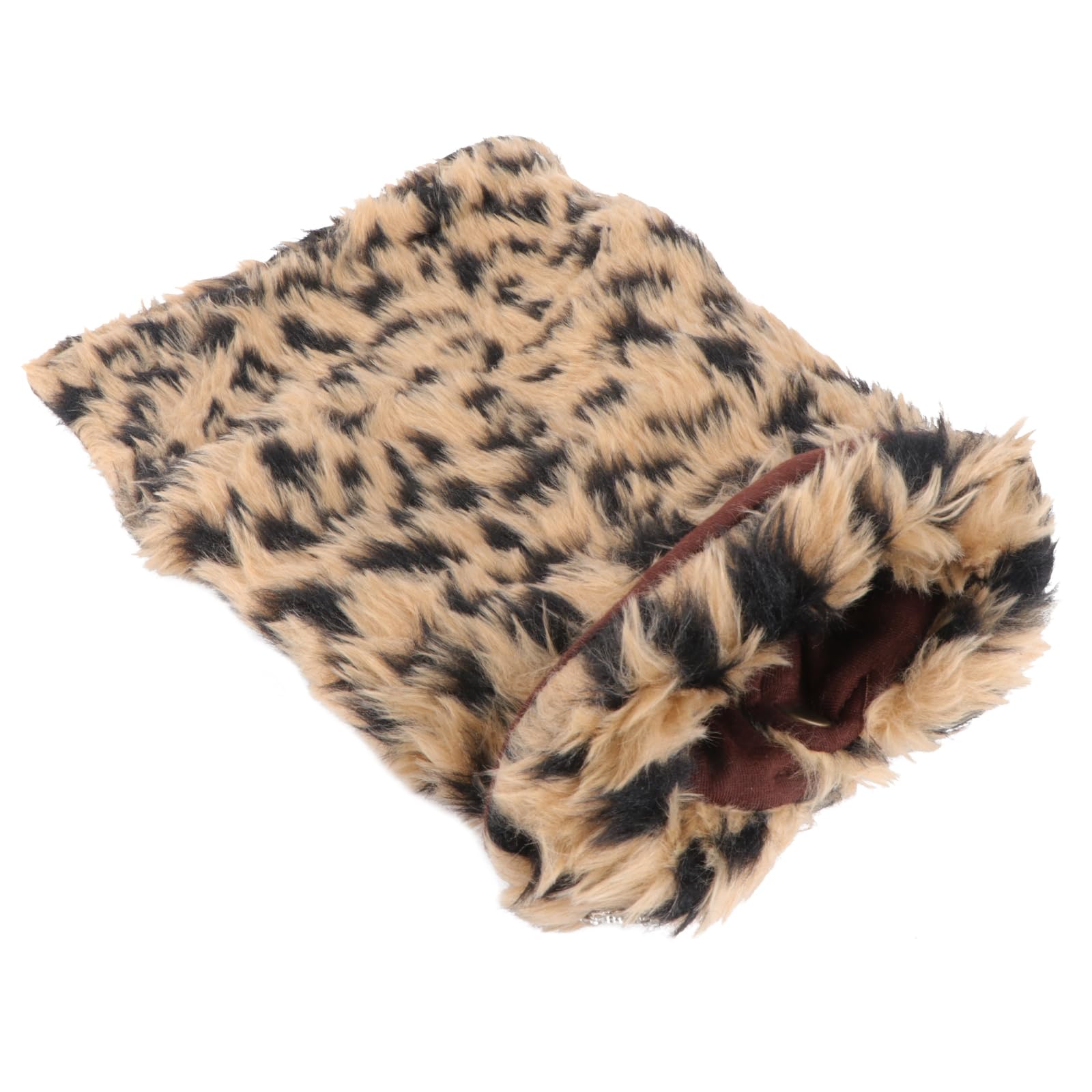 Balacoo Leopard Print Faux Fur Dog Coat - Warm Winter Jacket for Small Dogs & Puppies, Cozy Pet Sweater for Chihuahuas, Luxury Dog Clothing (Brown) - Perfect for Outdoor Walks, Cold Weather Protection & Stylish Pet Fashion