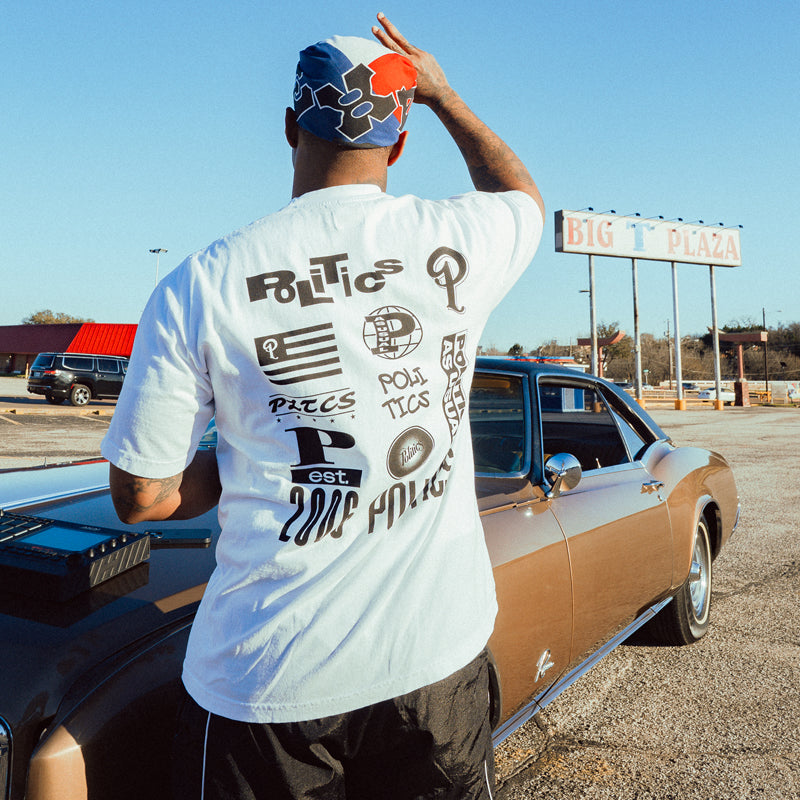 Political Bootleg T-Shirt - White | Vintage Graphic Tee for Streetwear & Casual Outfits